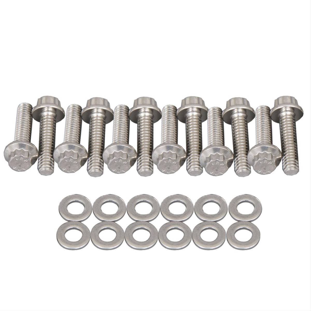 Trick Flow A460 12-Point Stainless Steel Polished Tunnel Ram Top Intake Manifold Bolt Kit