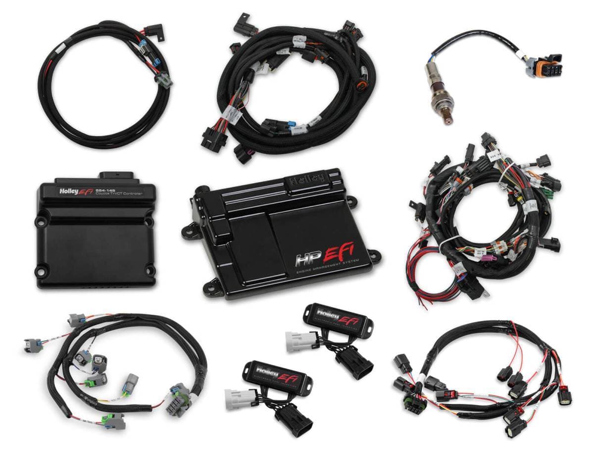 Holley HP EFI Fuel Injection System & Ti-VCT Controller Kit - Ford Coyote Engines 2013-2015.5 NTK O2 Sensor