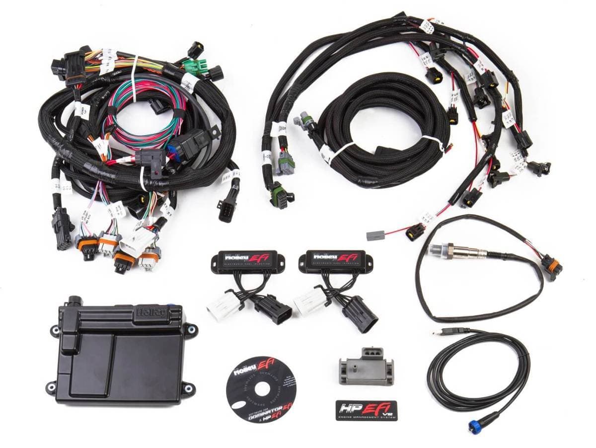 Holley HP EFI 99-04 2-Valve Ford Modular Engine Fuel Injection System Complete Kit - NTK O2 Sensor