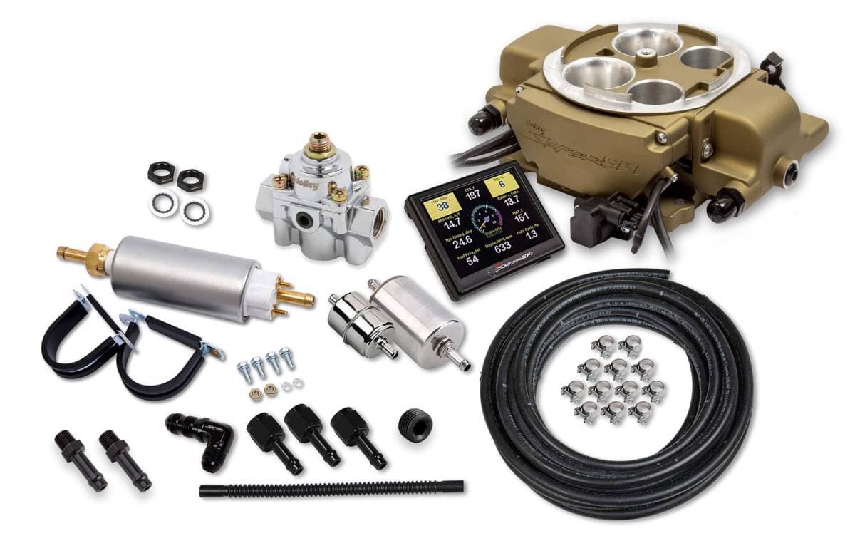 Holley Sniper EFI Quadrajet 4 Barrel Fuel Injection Master Kit - Classic Gold