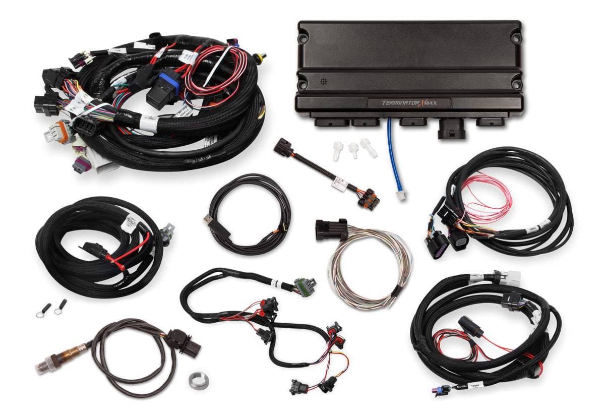 Holley Terminator X Max MPFI Controller Kit for LS1 LS6 24X Engines with EV1, DBW Throttle Body & 4L60E 4L80E Transmission Control - No Handheld