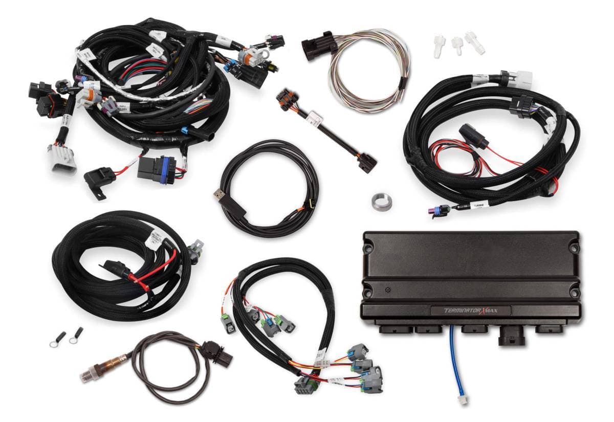 Holley Terminator X Max LS MPFI Controller Kit for GM Truck and LS2 LS3 58X 4X Cam EV6 with Transmission Control - No Handheld