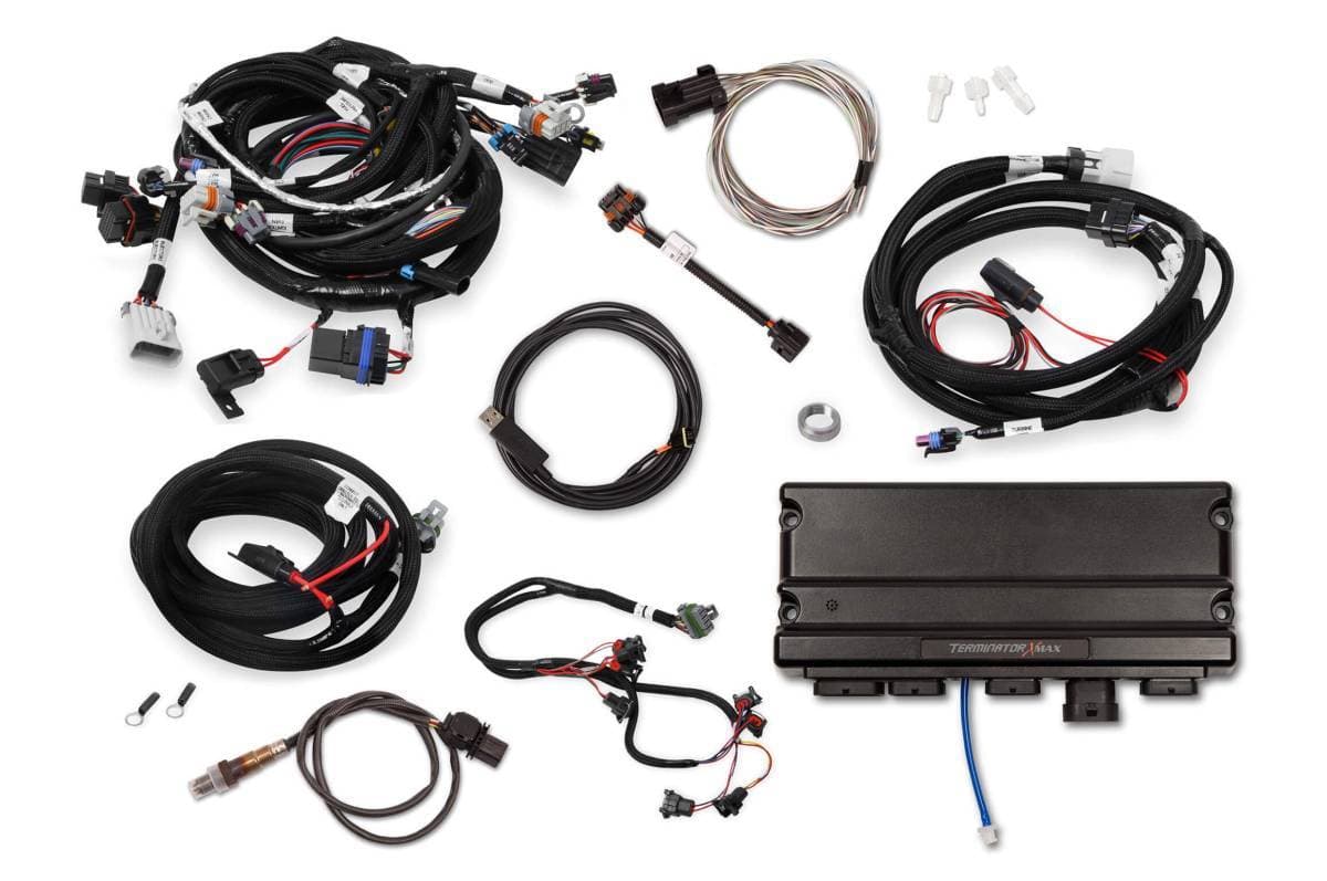 Holley Terminator X Max LS MPFI Controller Kit for GM Truck and LS2 LS3 58X 4X Cam EV1 with Transmission Control - No Handheld