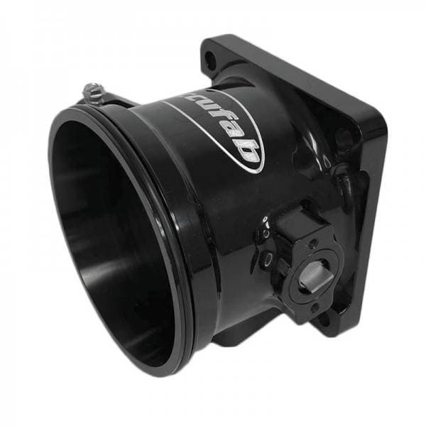 Accufab 90mm 86-93 Mustang 5.0L Clamshell Clamp Throttle Body - Black