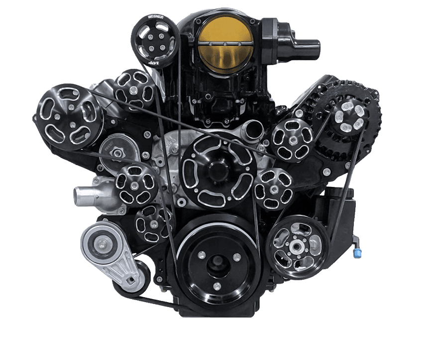 Wegner 10 Rib LS FEAD System For Whipple 2.9L With Alternator, AC, PS & Water Pump - Camaro Belt Line 