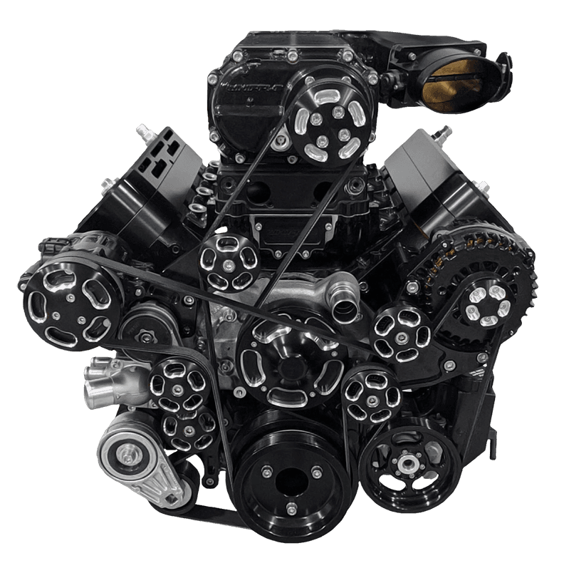 Wegner 10 Rib Serpentine Drive System For Camaro LS Using Whipple 4.5L RF Supercharger - Alternator and WP