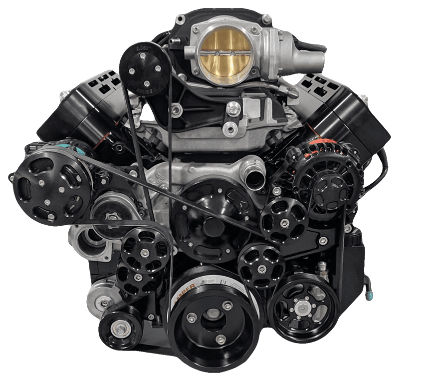 Wegner 8 Rib LS FEAD System For Magnuson TVS2300 Supercharger With Alternator, PS And WP - Corvette Belt Line