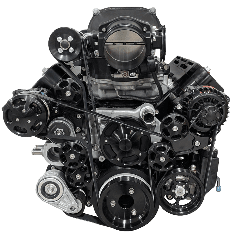 Wegner 10 Rib Serpentine Drive System For Camaro LS Using Magnuson TVS2650 Supercharger - Alternator and WP