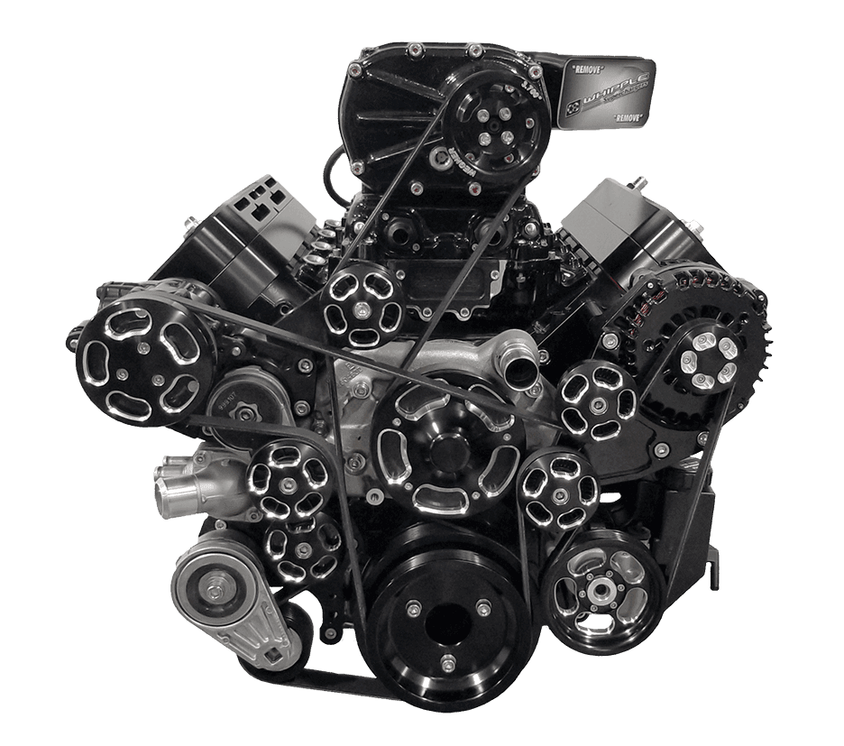 Wegner 10 Rib LS FEAD System For Whipple 4.0L RF Supercharger With Alternator PS And WP - Camaro Belt Line