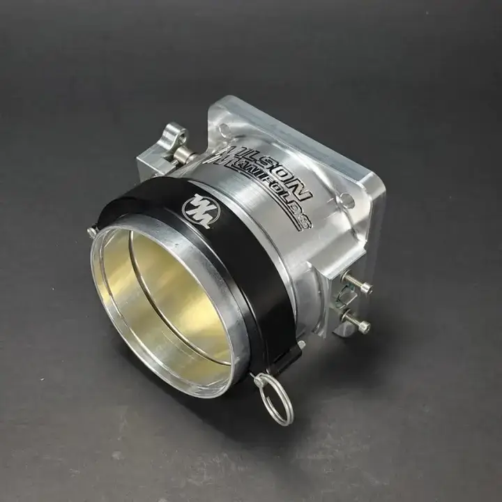 Wilson Manifolds 105MM Billet D-Band Throttle Body W/ IAC Provision - Silver Machined Finish