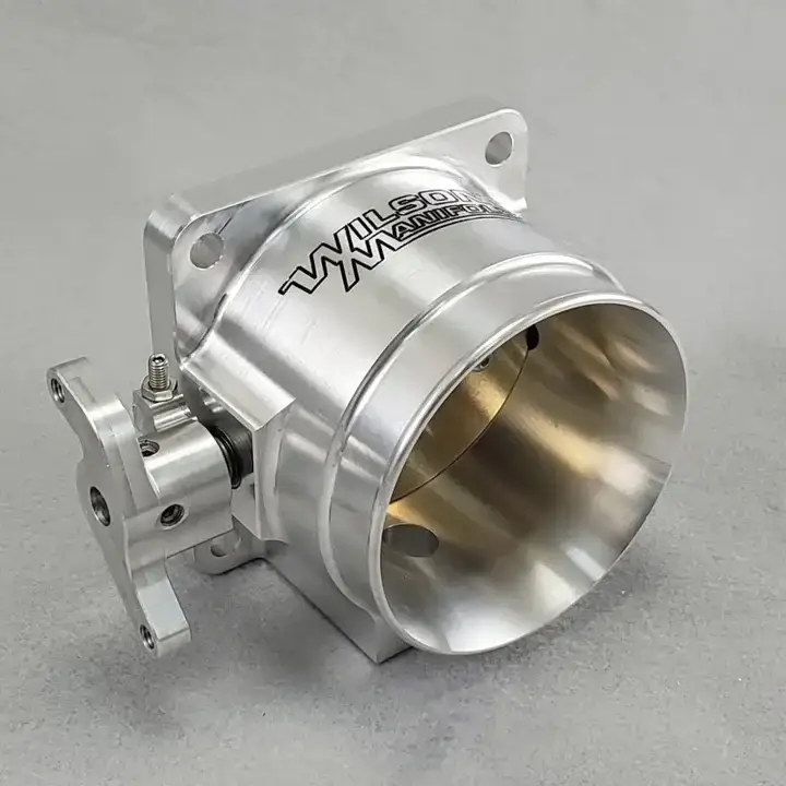 Wilson Manifolds 80MM Billet Throttle Body W/ IAC Provision - Silver Machined Finish