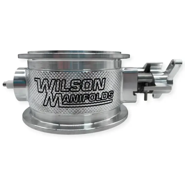 Wilson Manifolds 123MM Billet V-Band Throttle Body - Silver Machined Finish