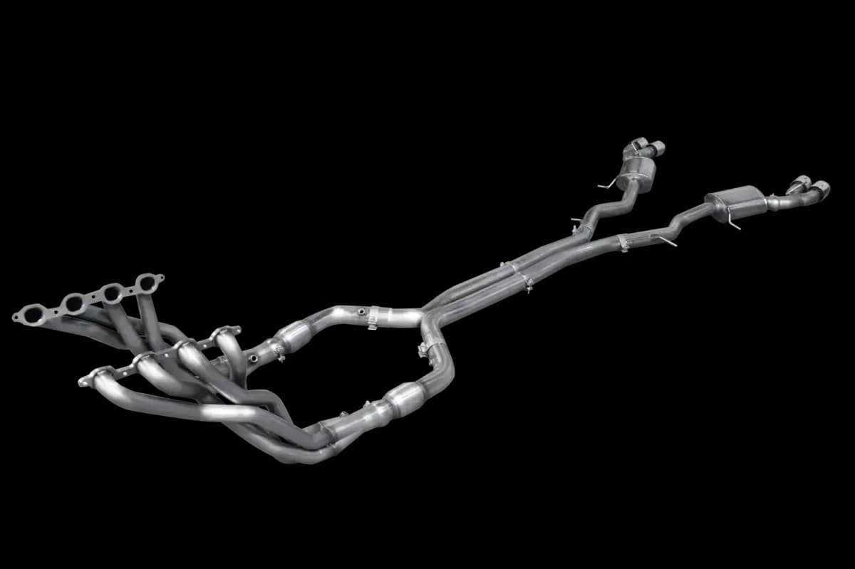 ARH Cadillac CTS-V 2016+ Long Tube Headers With Catted or Non-Catted X-Pipe & Quad-Exit Polished Tip Catback
