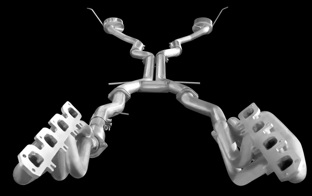 ARH Jeep Cherokee Trackhawk 6.2L 2018+ 1-7/8" x 3" Long Tube Headers & Full Catted Connection Pipes With Stainless Steel Dual Tips