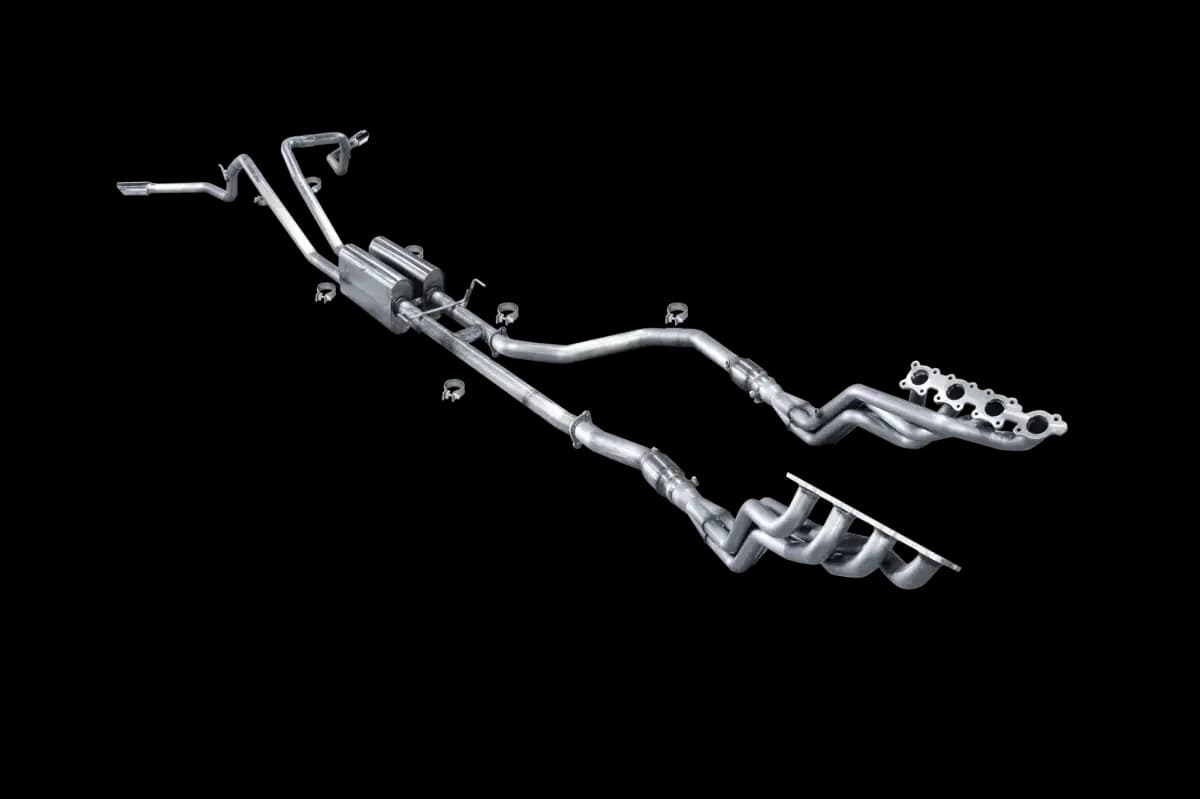 ARH Toyota Tundra 2007+ 1-3/4" x 3" Long Tube Headers & Non Catted Connection Pipes With Stainless Steel Dual Tips