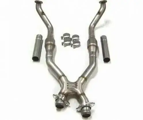 Bassani Ford Mustang 1996-1998 4.6L 2 1/2" X-Pipe & Catted Connection Pipes