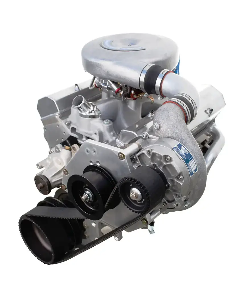 Universal Small Block Chevy Carbureted Vortech Supercharger - Tuner V-7 YSi Cog Drive Satin