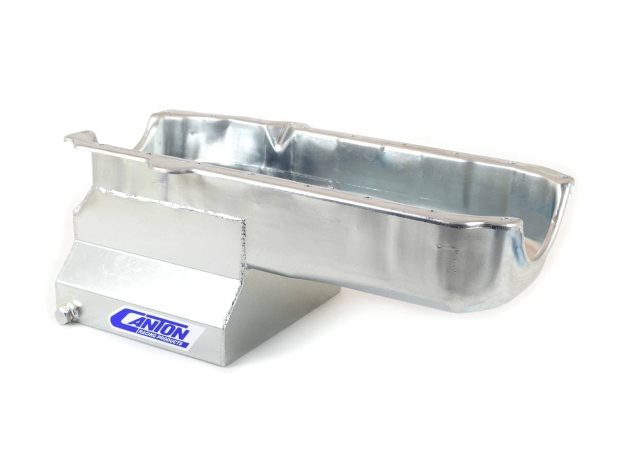 Canton "T" Sump Drag Race Chevy SBC Pre-1980 Blocks Oil Pan - Silver
