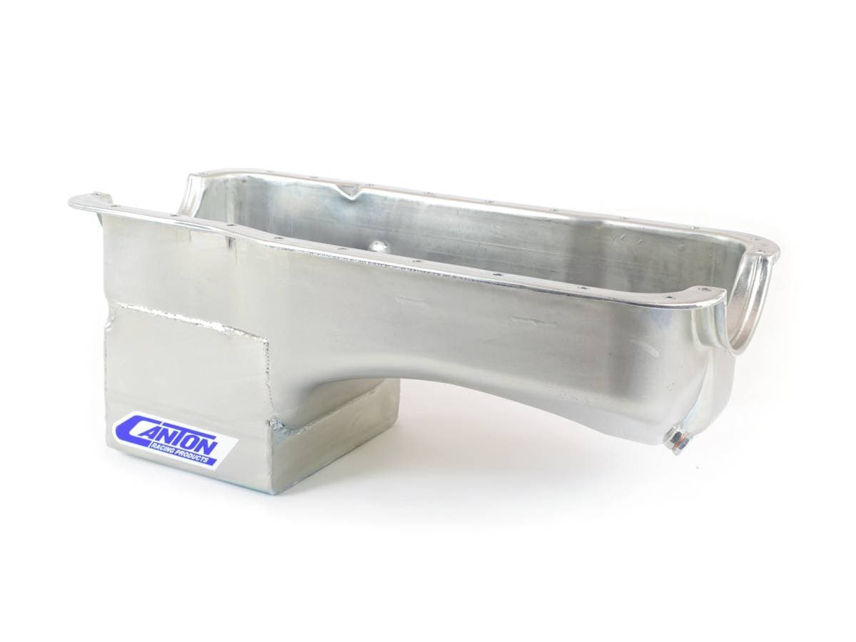 Ford Mustang 289/302 Canton 7 Quart Deep Rear Sump Oil Pan w/ Scraper - Silver
