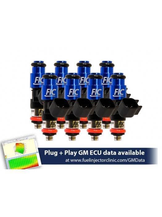 FIC 1650cc High Z Flow Matched Fuel Injectors for LS2 Engines - Set of 8