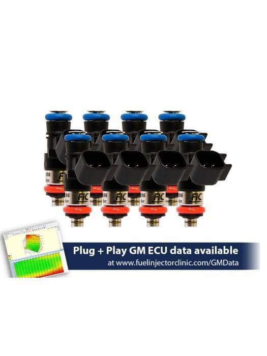 FIC 540cc High Z Flow Matched Fuel Injectors for LS3, LS7, LSA, L76, L92 & L99 Engines - Set of 8