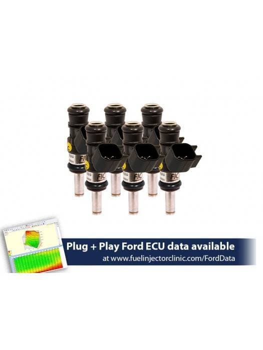 FIC 1440cc High Z Flow Matched Fuel Injectors for Ford Mustang V6 2011-2017 - Set of 6