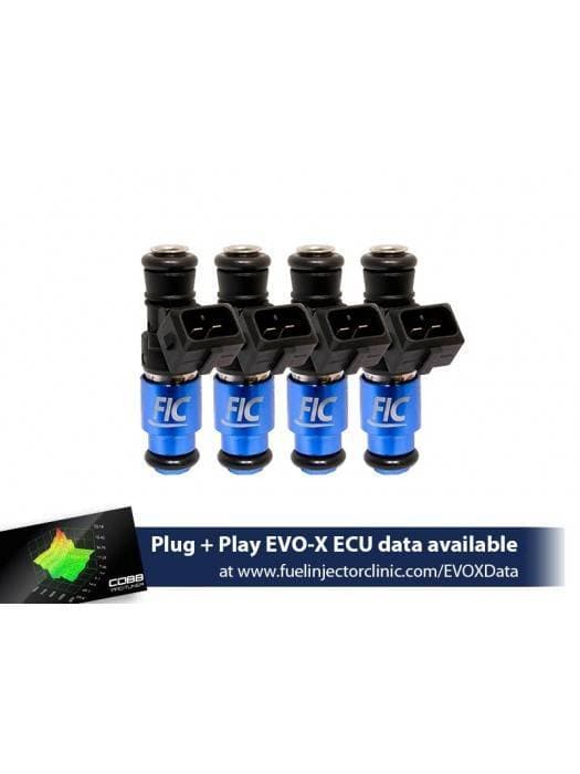 FIC 1650cc High Z Flow Matched Fuel Injectors for Mitsubishi Evolution X 2007-2016 - Set of 4