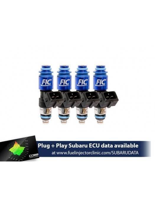 FIC 1650cc High Z Flow Matched Fuel Injectors for Top-Feed Converted Subaru Sti 04-06 & Legacy GT 05-06 - Set of 4