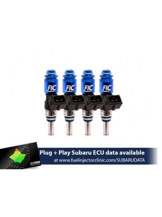 FIC 1200cc High Z Flow Matched Fuel Injectors for Top-Feed Converted Subaru Sti 04-06 & Legacy GT 05-06 - Set of 4