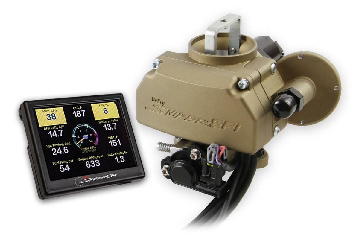 Holley Sniper EFI Autolite 1100 TBI Kits For 175HP Naturally Aspirated - Classic Gold