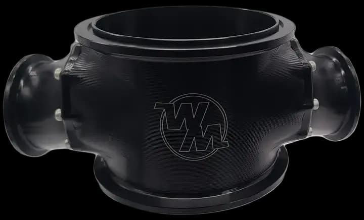 Wilson Manifolds 123MM Billet Blow Off Assembly W/ 3" Connectors - Anodized Black