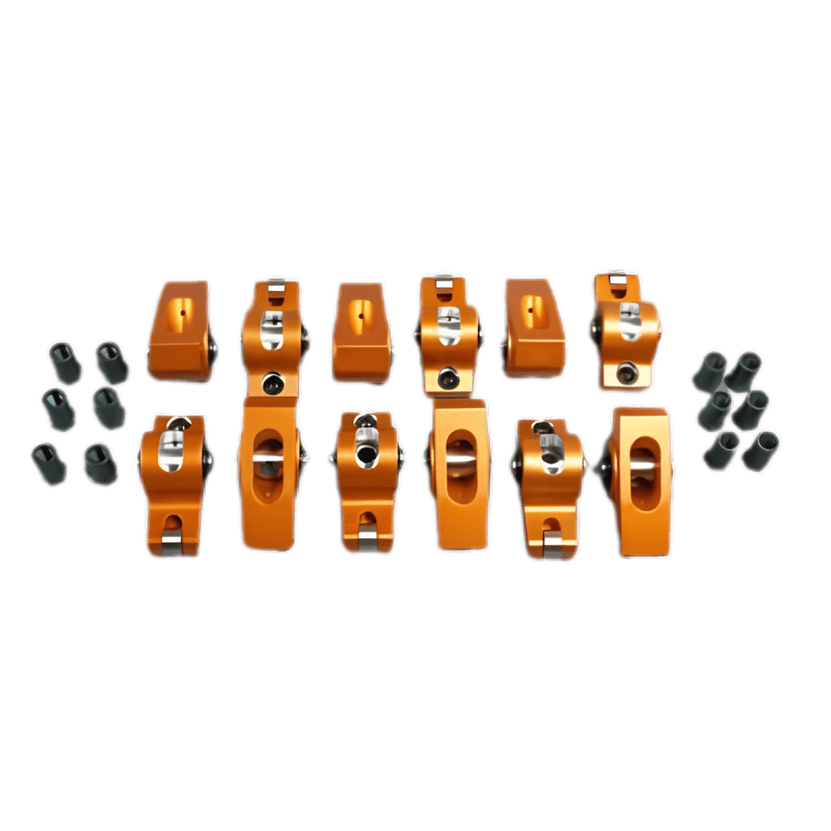 Harland Sharp AMC / Jeep I6 4.0L 3/8" Stud Mount Roller Rocker Arms, 1.6 Ratio, Aluminum