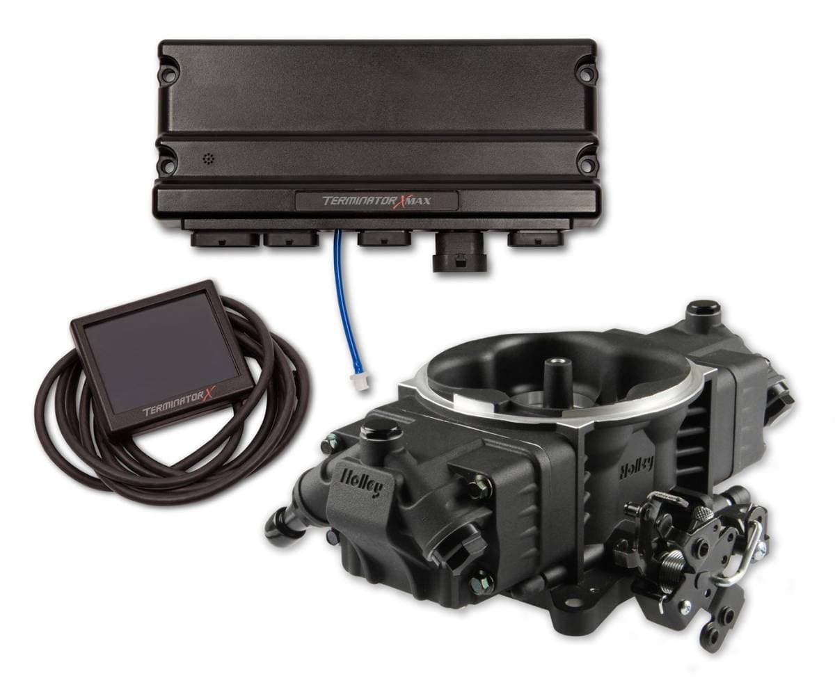 Holley Terminator X Max W/ Stealth 4150 4BBL For 8 Injectors - Black W/ Pre-2009 GM 4L60E/4L80E Transmission Control