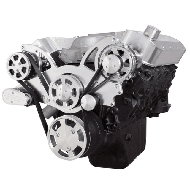 CVF Chevy Big Block Serpentine System with AC & Alternator (All Inclusive) - Polished