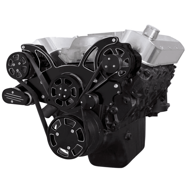 CVF Chevy Big Block Serpentine System with AC & Alternator (All Inclusive) - Black Diamond