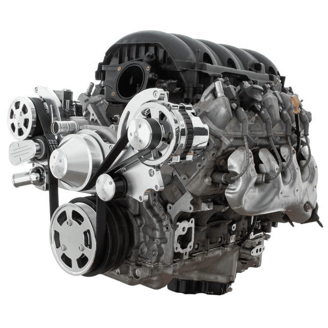 CVF Chevy LT1 Gen V Serpentine System with AC & Alternator - Polished (All Inclusive)
