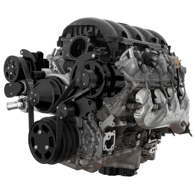 CVF Chevy LT1 Gen V Serpentine System with AC & Alternator - Black (All Inclusive)