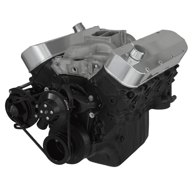 CVF Chevy Big Block V-Belt System with Alternator Only Brackets, For Long Water Pump - Black