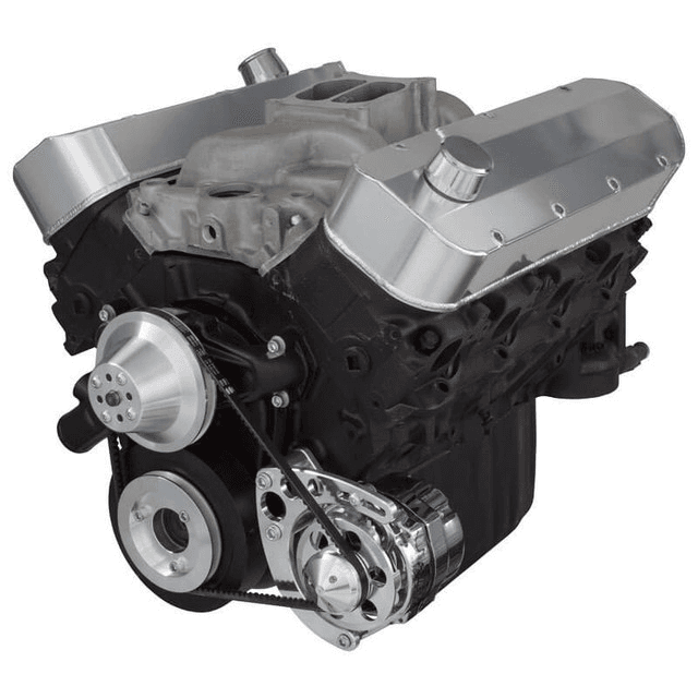 CVF Chevy Big Block V-Belt System with Low Mount Alternator Brackets, For Short Water Pump - Polished