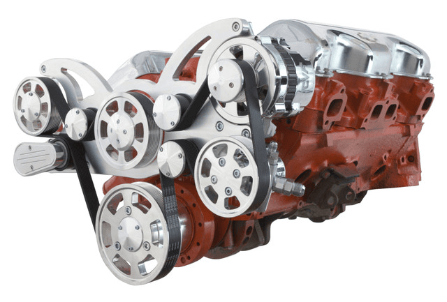 CVF Chevy BBC 348 & 409 Serpentine System with PS and ALT - Polished (All Inclusive)