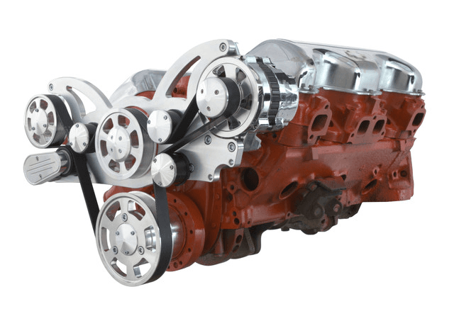 CVF Chevy BBC 348 & 409 Serpentine System with ALT Only - Polished (All Inclusive)