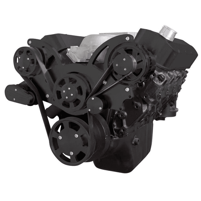 CVF Chevy BBC Gen VI Serpentine System with Alternator Only - Black (All Inclusive)
