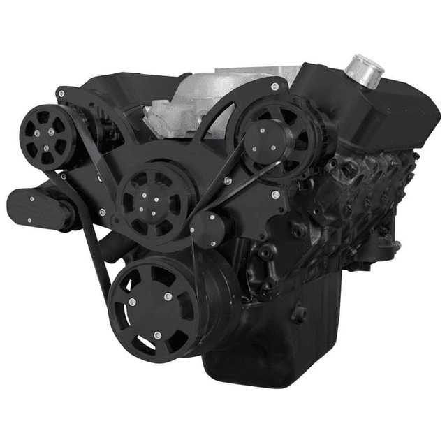 CVF Chevy BBC Gen VI Serpentine System with AC & Alternator - Black (All Inclusive)