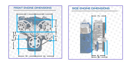 CVF Ford SBF 351C, 351M & 400 Serpentine System with AC, Power Steering & Alternator, High Flow Water Pump - Black Diamond (All Inclusive)