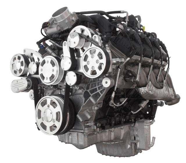 CVF Ford 7.3L Godzilla Serpentine System with ALT & PS For High Flow Water Pump - Polished (All Inclusive)