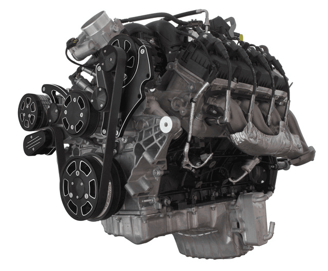 CVF Ford 7.3L Godzilla Serpentine System with AC, Alternator For High Flow Water Pump - Black Diamond (All Inclusive)