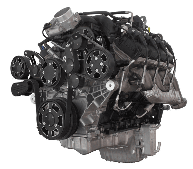 CVF Ford 7.3L Godzilla Serpentine System with ALT & PS For High Flow Water Pump - Black Diamond (All Inclusive)