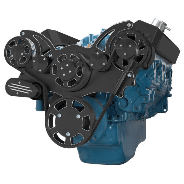 CVF SBM Serpentine System with Alternator Only For High Flow Water Pump - Black Diamond (All Inclusive)