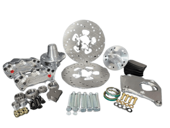 Aerospace Chevy Vega / Monza 1971-1980 4 Piston Heavy Duty Front Drag Disc Brakes