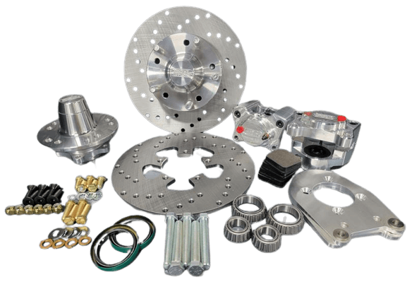 Aerospace 71-77 Chevy Vega / 75-80 Chevy Monza 2 Piston Medium Duty Front Drag Disc Brakes